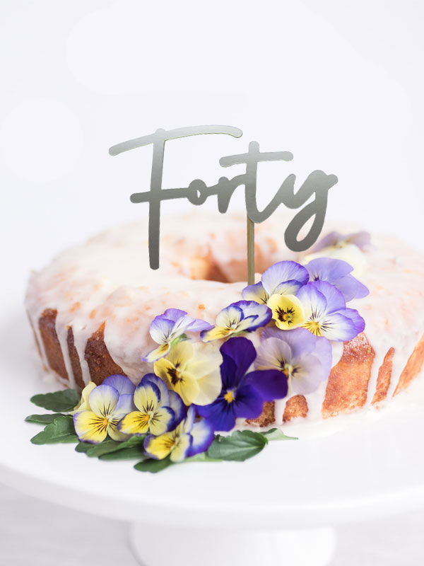 Forty Birthday Cake Topper | Little Toppers