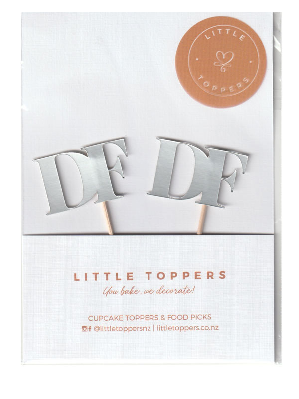 Silver Matt Mirror Dairy Free Food Picks - Front View