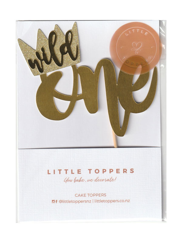 Wild One Cake Topper - Front View